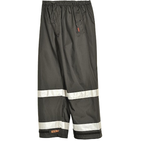 Tingley Rain Pants, Polyurethane, Elastic Closure, Black, Size LG P24123.LG